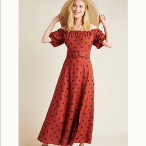 Anthropologie Lucienne embroidered Maxi Dress